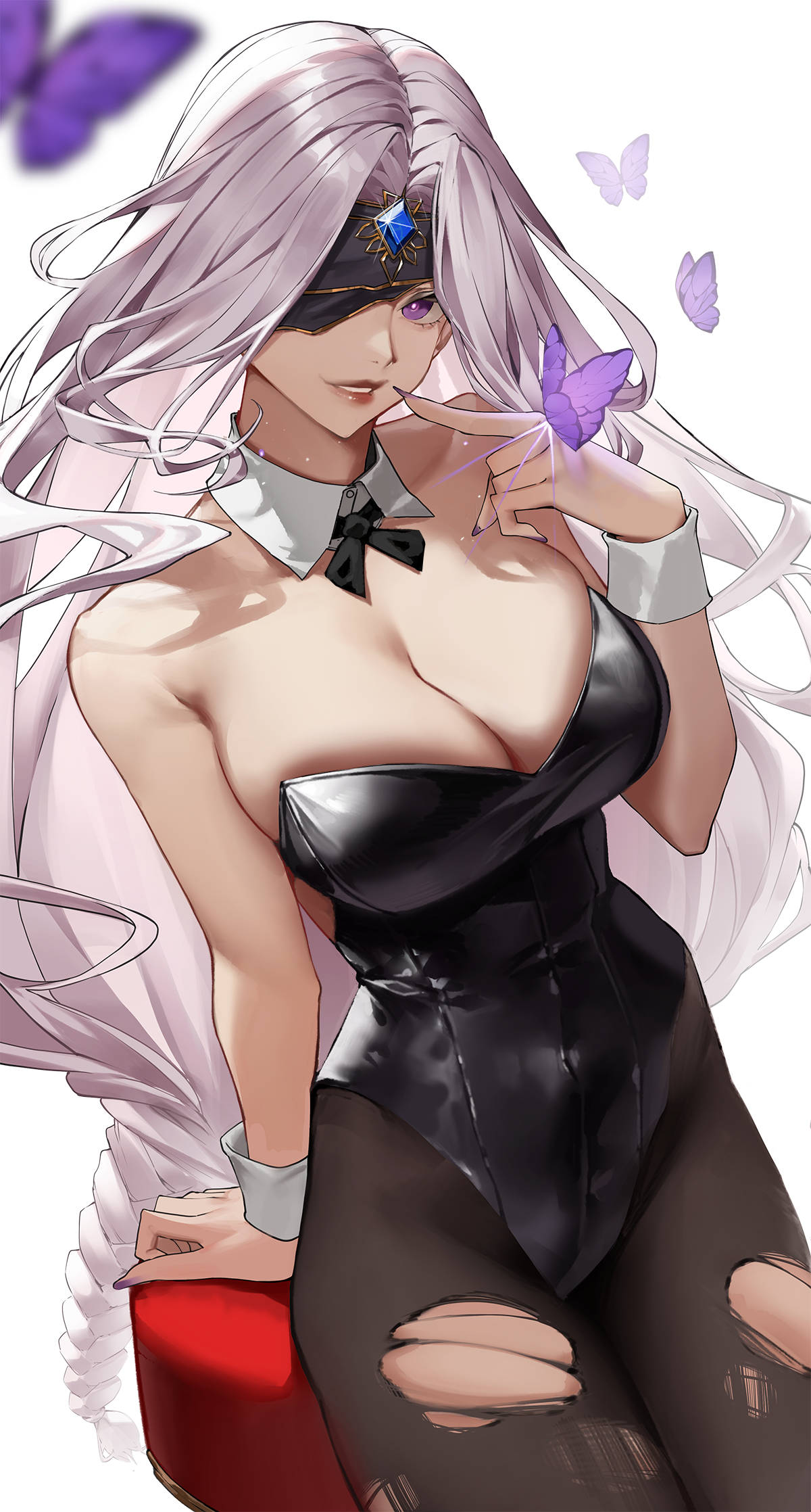 신청자는 찢어진 스타킹과 허벅지 강조 매우 중요라고 적었습니다